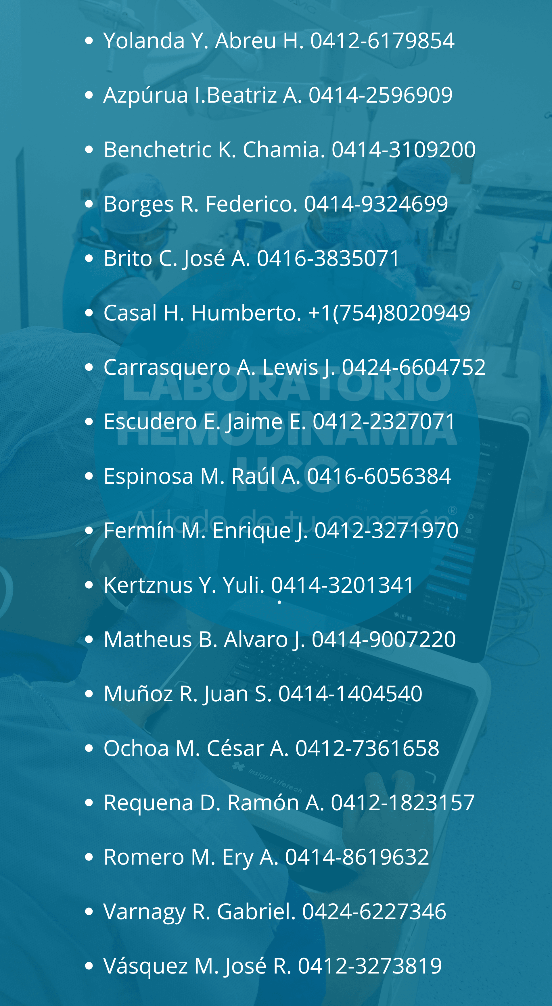 Directorio Médico LHHCC - ver listado completo